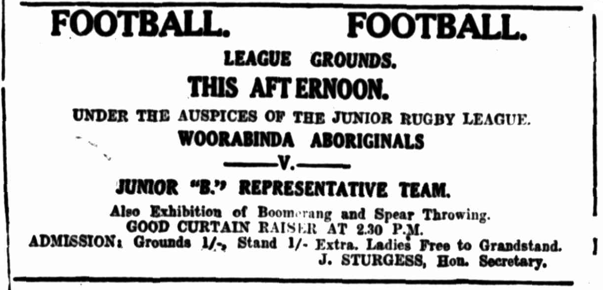 Woorabinda Football Newspaper Excerpt
